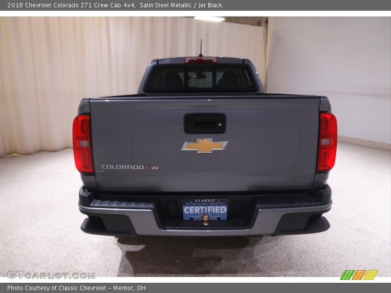 Satin Steel Metallic / Jet Black 2018 Chevrolet Colorado Z71 Crew Cab 4x4