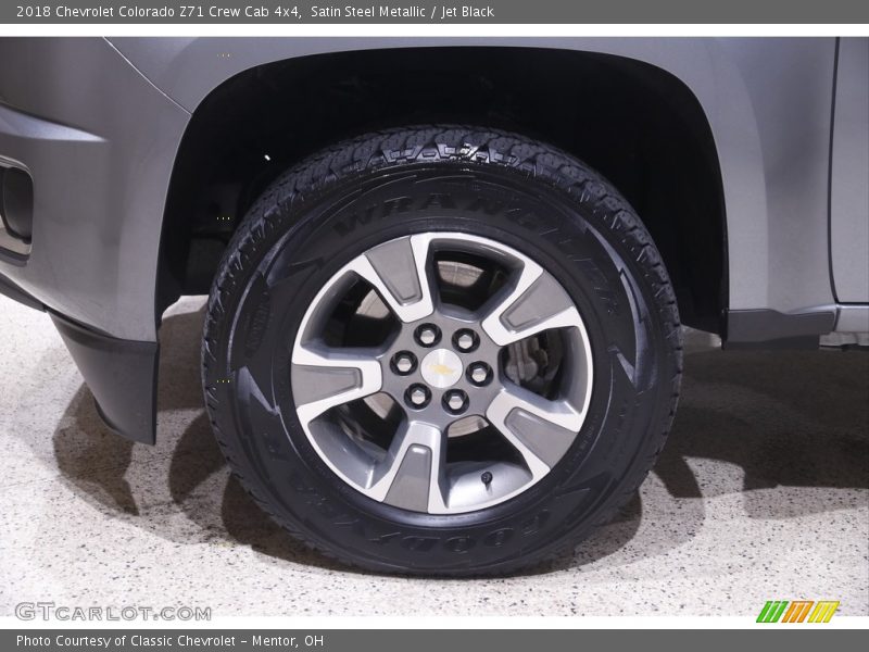 Satin Steel Metallic / Jet Black 2018 Chevrolet Colorado Z71 Crew Cab 4x4