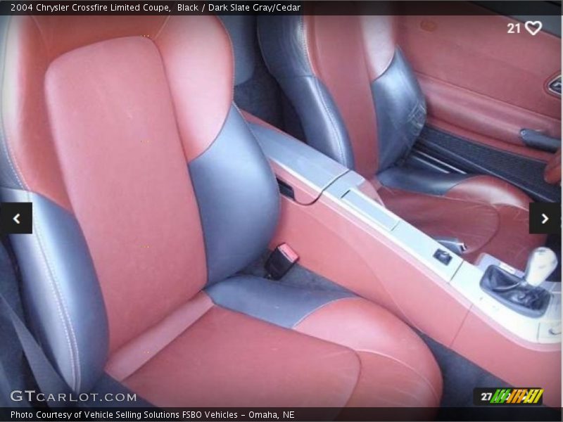 Black / Dark Slate Gray/Cedar 2004 Chrysler Crossfire Limited Coupe