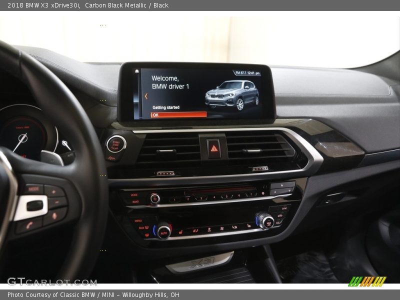 Controls of 2018 X3 xDrive30i