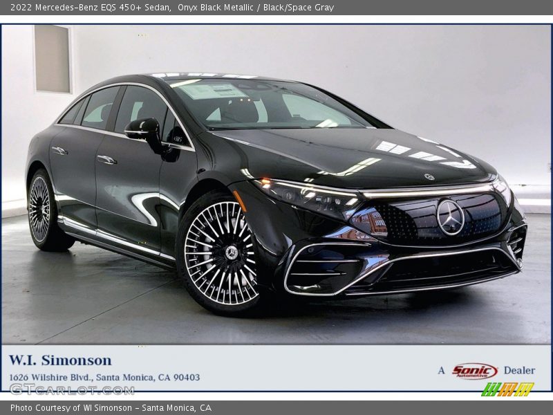 Onyx Black Metallic / Black/Space Gray 2022 Mercedes-Benz EQS 450+ Sedan