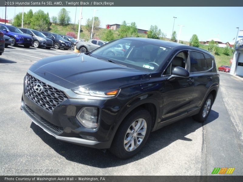 Twilight Black / Black/Beige 2019 Hyundai Santa Fe SEL AWD