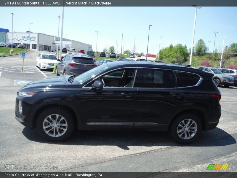 Twilight Black / Black/Beige 2019 Hyundai Santa Fe SEL AWD