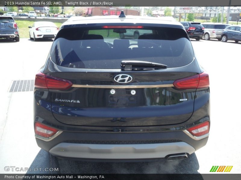 Twilight Black / Black/Beige 2019 Hyundai Santa Fe SEL AWD