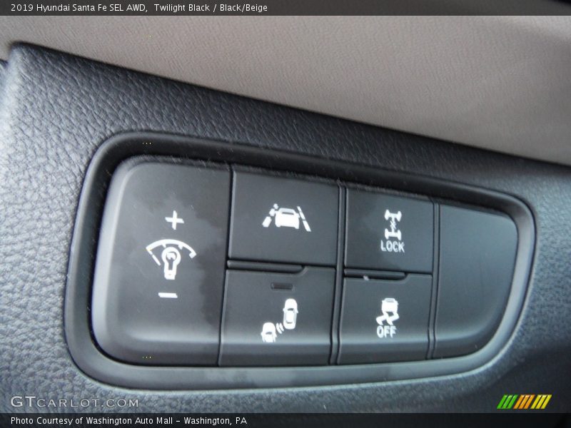 Twilight Black / Black/Beige 2019 Hyundai Santa Fe SEL AWD