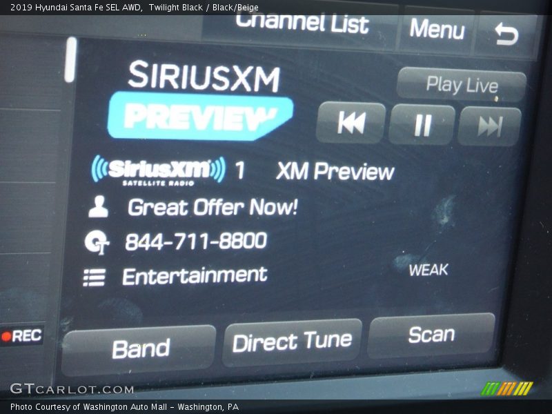 Twilight Black / Black/Beige 2019 Hyundai Santa Fe SEL AWD