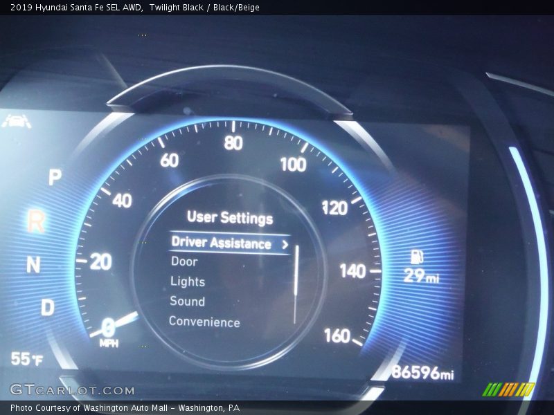 Twilight Black / Black/Beige 2019 Hyundai Santa Fe SEL AWD