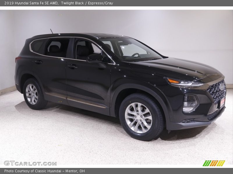 Twilight Black / Espresso/Gray 2019 Hyundai Santa Fe SE AWD