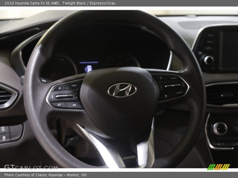 Twilight Black / Espresso/Gray 2019 Hyundai Santa Fe SE AWD