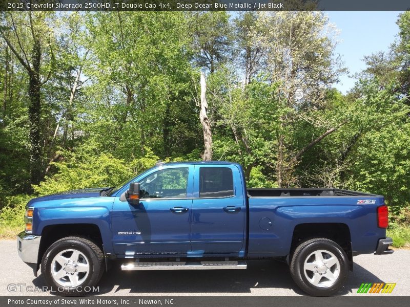 Deep Ocean Blue Metallic / Jet Black 2015 Chevrolet Silverado 2500HD LT Double Cab 4x4
