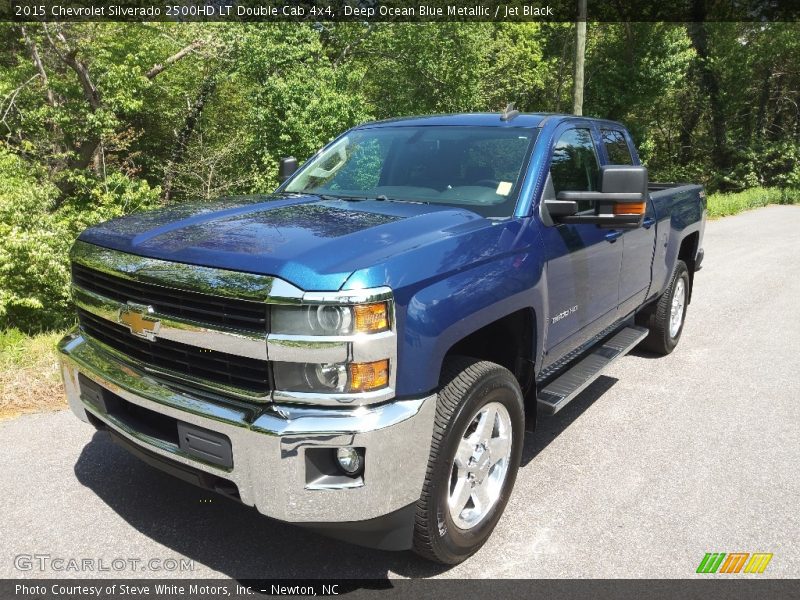 Deep Ocean Blue Metallic / Jet Black 2015 Chevrolet Silverado 2500HD LT Double Cab 4x4