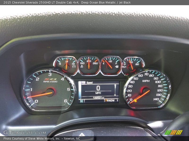 Deep Ocean Blue Metallic / Jet Black 2015 Chevrolet Silverado 2500HD LT Double Cab 4x4