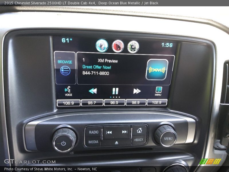 Deep Ocean Blue Metallic / Jet Black 2015 Chevrolet Silverado 2500HD LT Double Cab 4x4