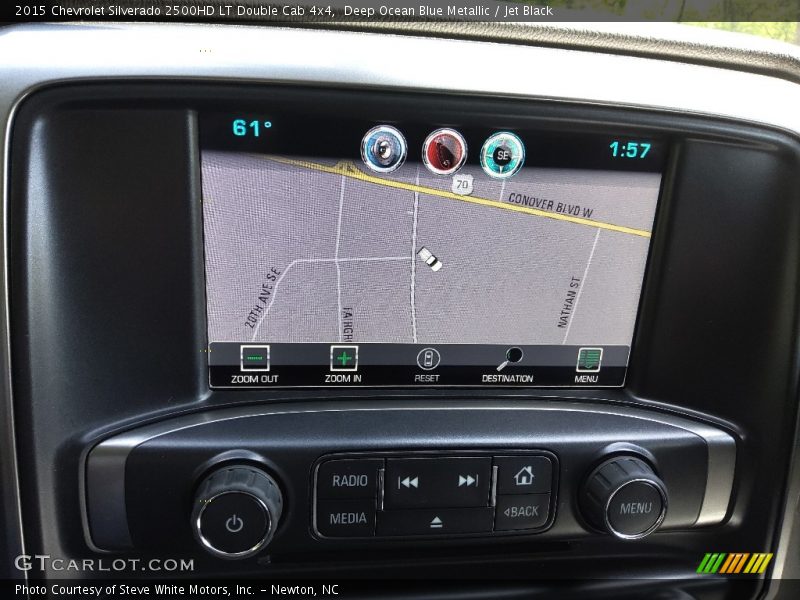 Deep Ocean Blue Metallic / Jet Black 2015 Chevrolet Silverado 2500HD LT Double Cab 4x4