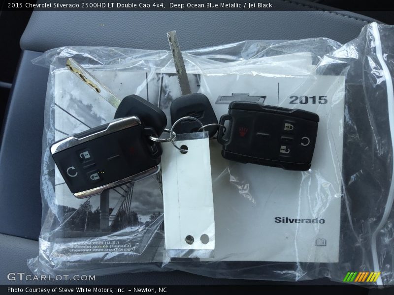 Deep Ocean Blue Metallic / Jet Black 2015 Chevrolet Silverado 2500HD LT Double Cab 4x4