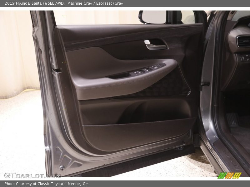Machine Gray / Espresso/Gray 2019 Hyundai Santa Fe SEL AWD
