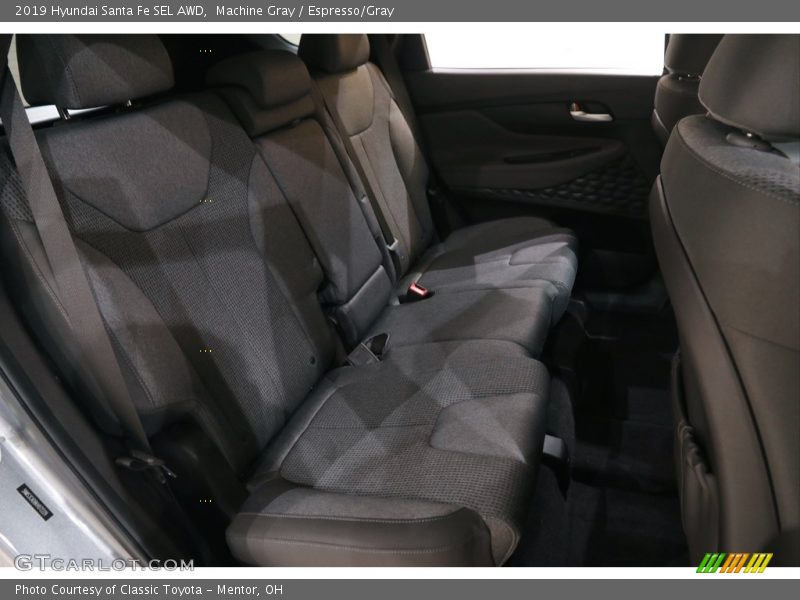 Machine Gray / Espresso/Gray 2019 Hyundai Santa Fe SEL AWD