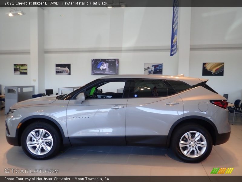 Pewter Metallic / Jet Black 2021 Chevrolet Blazer LT AWD