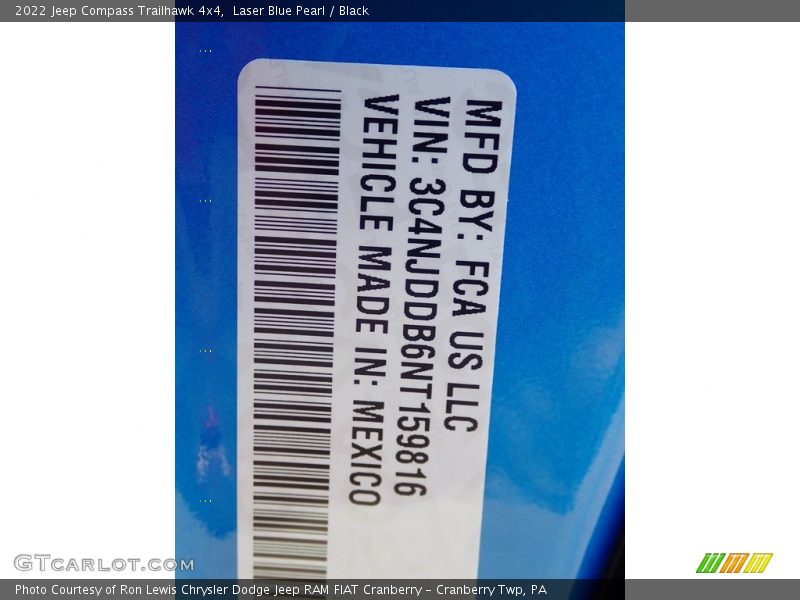 Laser Blue Pearl / Black 2022 Jeep Compass Trailhawk 4x4
