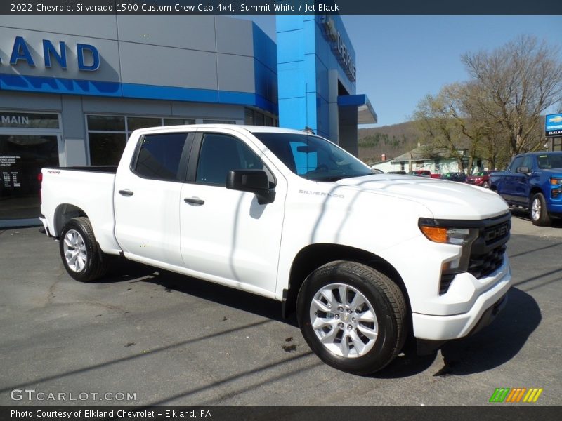 Summit White / Jet Black 2022 Chevrolet Silverado 1500 Custom Crew Cab 4x4