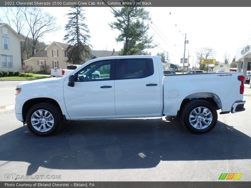Summit White / Jet Black 2022 Chevrolet Silverado 1500 Custom Crew Cab 4x4
