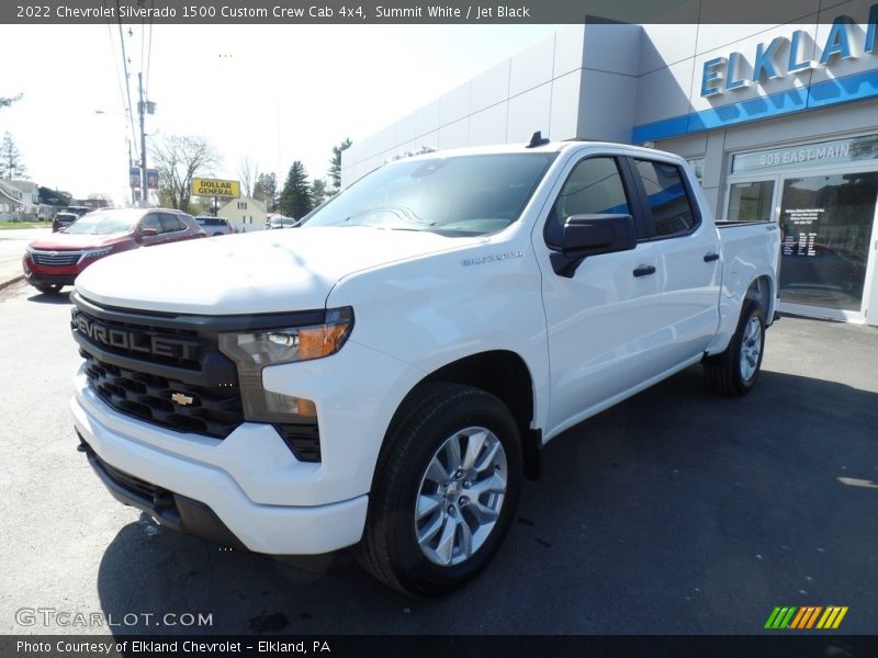 Summit White / Jet Black 2022 Chevrolet Silverado 1500 Custom Crew Cab 4x4
