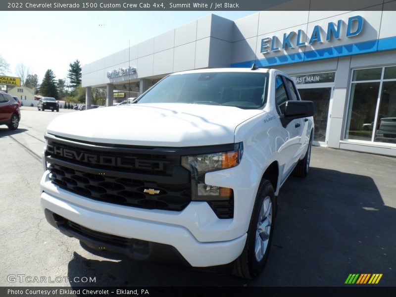 Summit White / Jet Black 2022 Chevrolet Silverado 1500 Custom Crew Cab 4x4