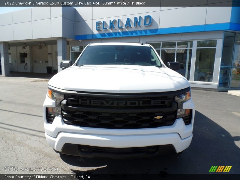 Summit White / Jet Black 2022 Chevrolet Silverado 1500 Custom Crew Cab 4x4