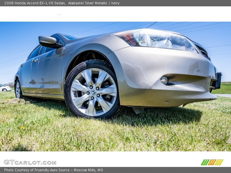 Alabaster Silver Metallic / Ivory 2008 Honda Accord EX-L V6 Sedan