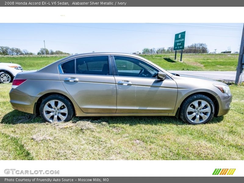 Alabaster Silver Metallic / Ivory 2008 Honda Accord EX-L V6 Sedan