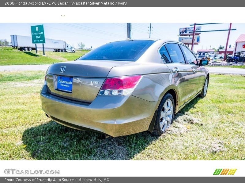 Alabaster Silver Metallic / Ivory 2008 Honda Accord EX-L V6 Sedan
