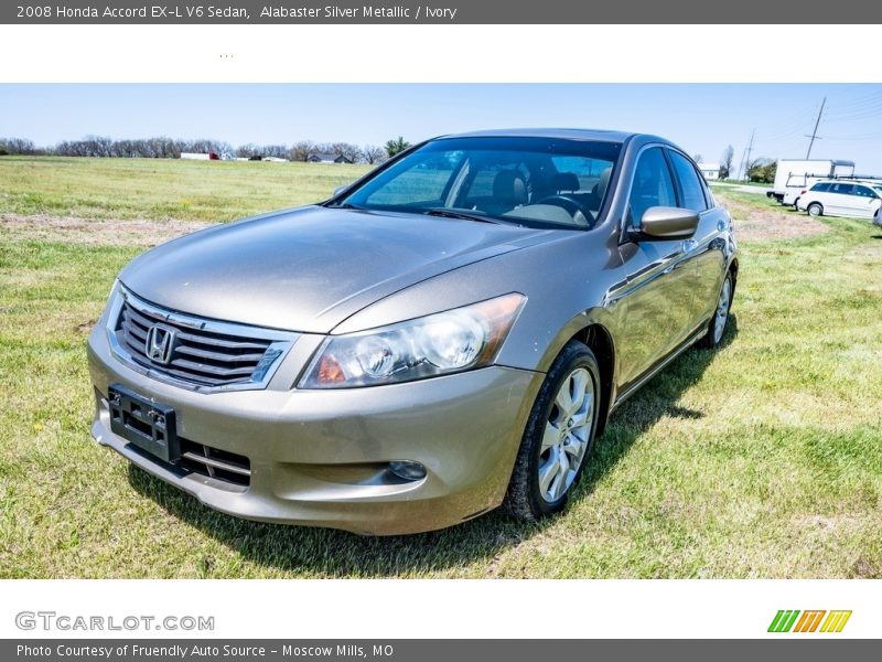 Alabaster Silver Metallic / Ivory 2008 Honda Accord EX-L V6 Sedan