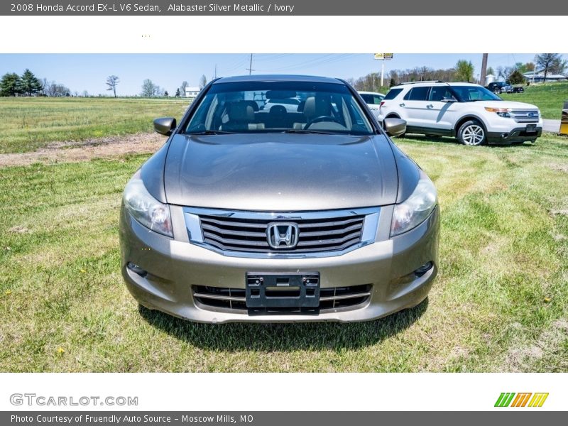 Alabaster Silver Metallic / Ivory 2008 Honda Accord EX-L V6 Sedan