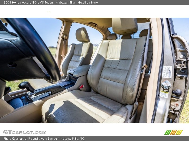 Alabaster Silver Metallic / Ivory 2008 Honda Accord EX-L V6 Sedan