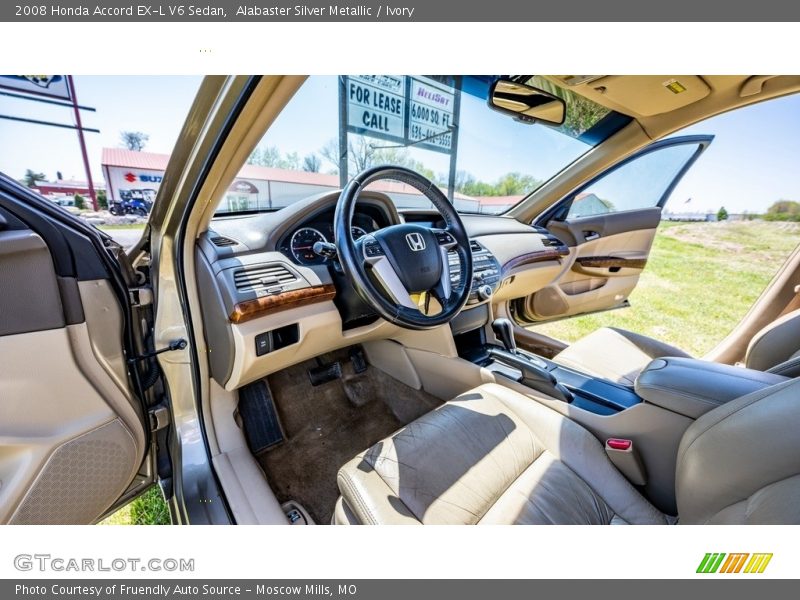 Alabaster Silver Metallic / Ivory 2008 Honda Accord EX-L V6 Sedan