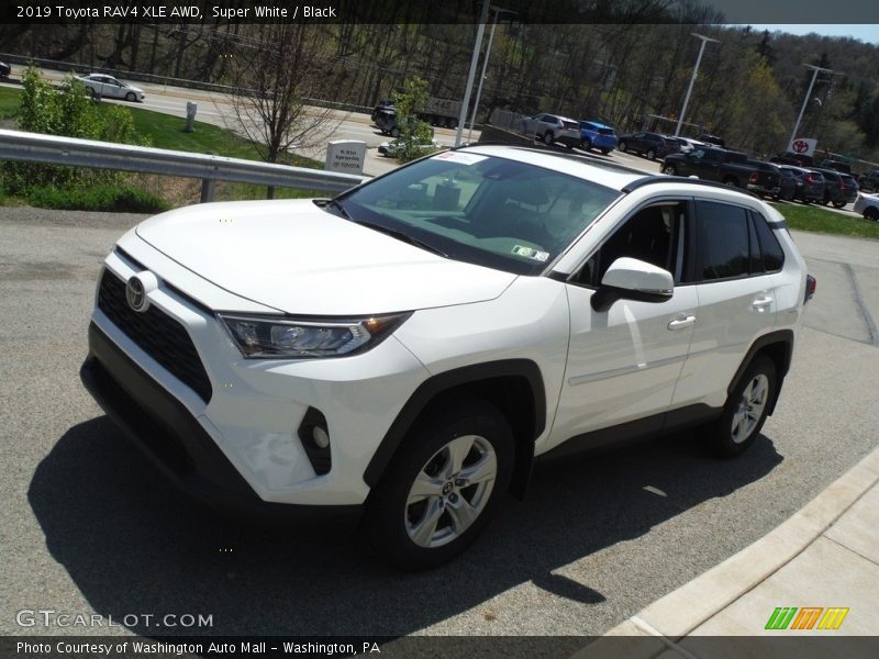 Super White / Black 2019 Toyota RAV4 XLE AWD