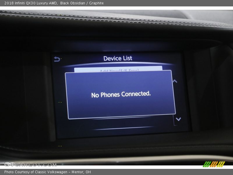 Black Obsidian / Graphite 2018 Infiniti QX30 Luxury AWD
