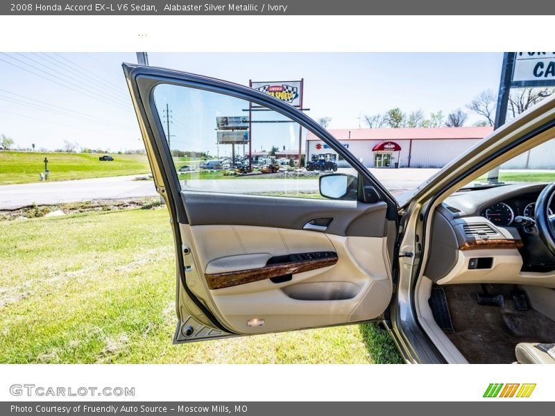 Alabaster Silver Metallic / Ivory 2008 Honda Accord EX-L V6 Sedan