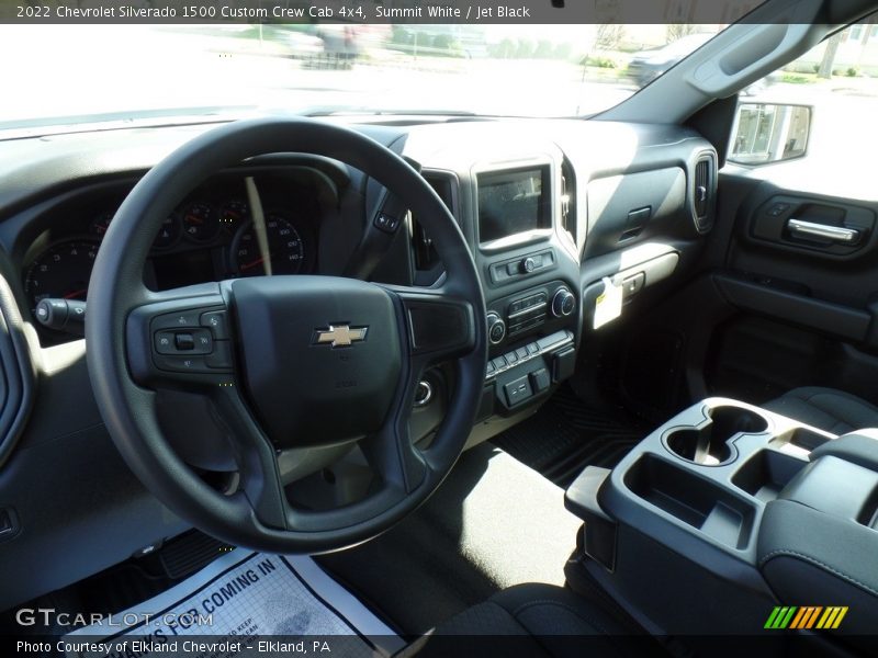 Summit White / Jet Black 2022 Chevrolet Silverado 1500 Custom Crew Cab 4x4