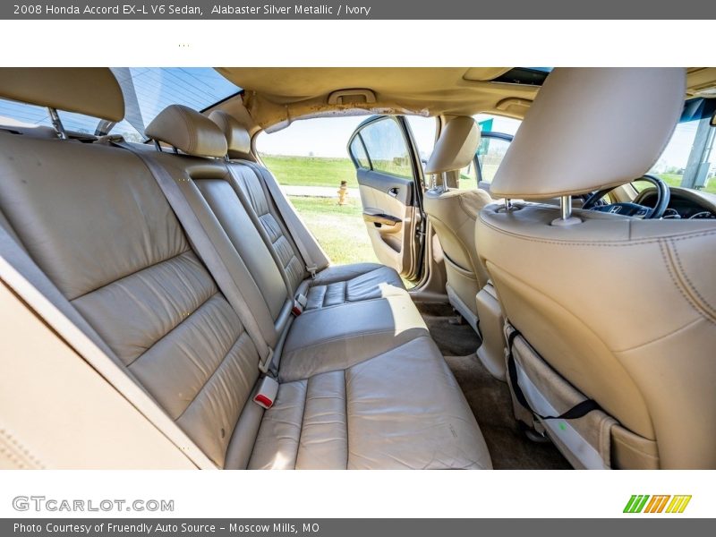 Alabaster Silver Metallic / Ivory 2008 Honda Accord EX-L V6 Sedan