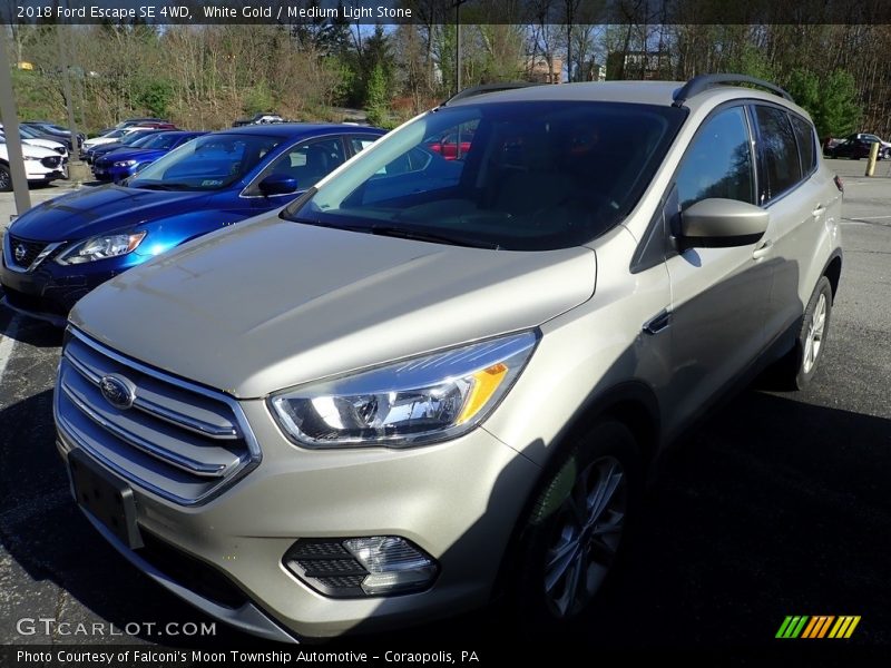White Gold / Medium Light Stone 2018 Ford Escape SE 4WD