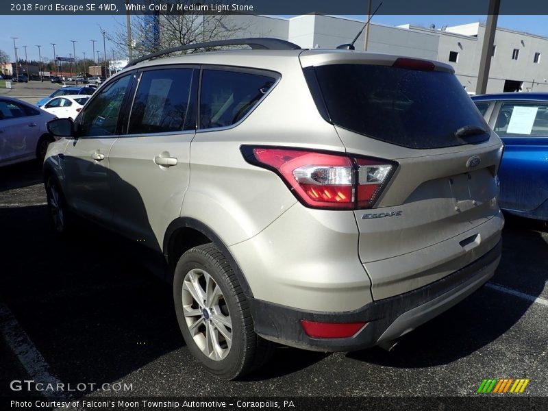 White Gold / Medium Light Stone 2018 Ford Escape SE 4WD