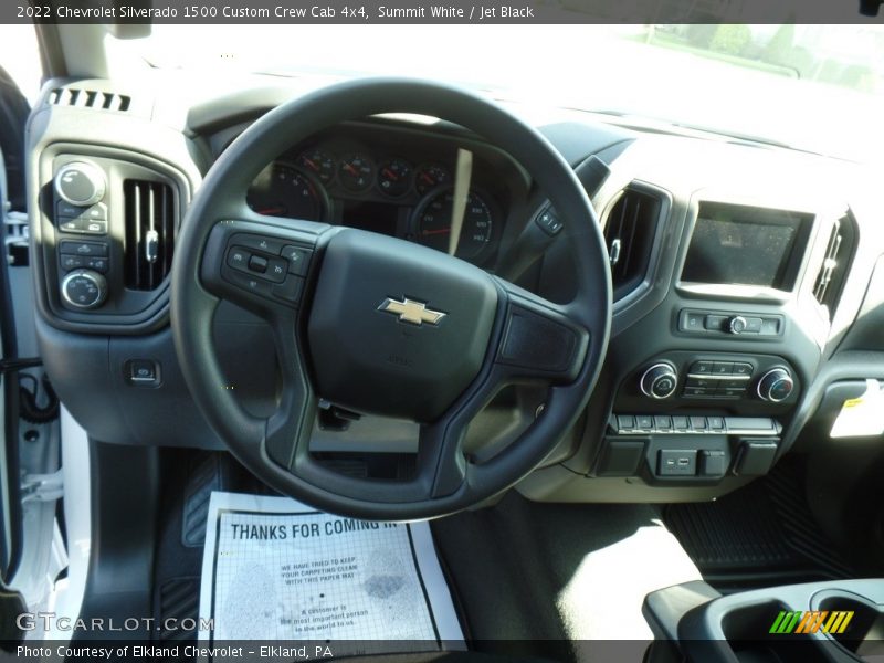 Summit White / Jet Black 2022 Chevrolet Silverado 1500 Custom Crew Cab 4x4