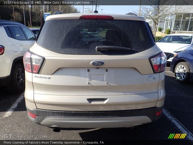 White Gold / Medium Light Stone 2018 Ford Escape SE 4WD
