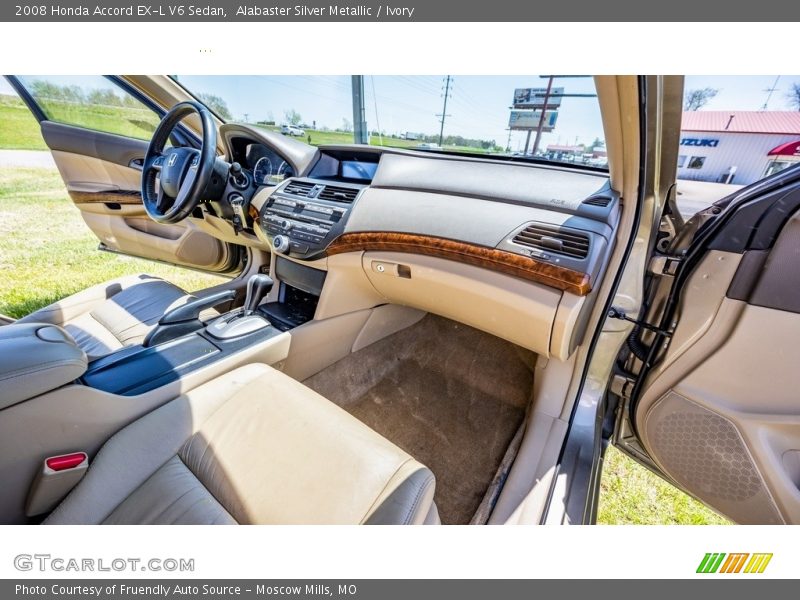 Alabaster Silver Metallic / Ivory 2008 Honda Accord EX-L V6 Sedan