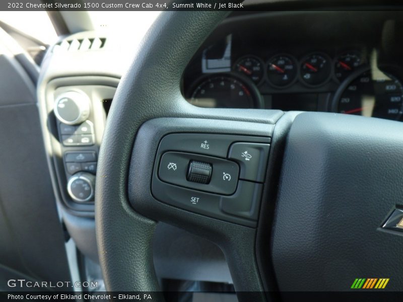Summit White / Jet Black 2022 Chevrolet Silverado 1500 Custom Crew Cab 4x4