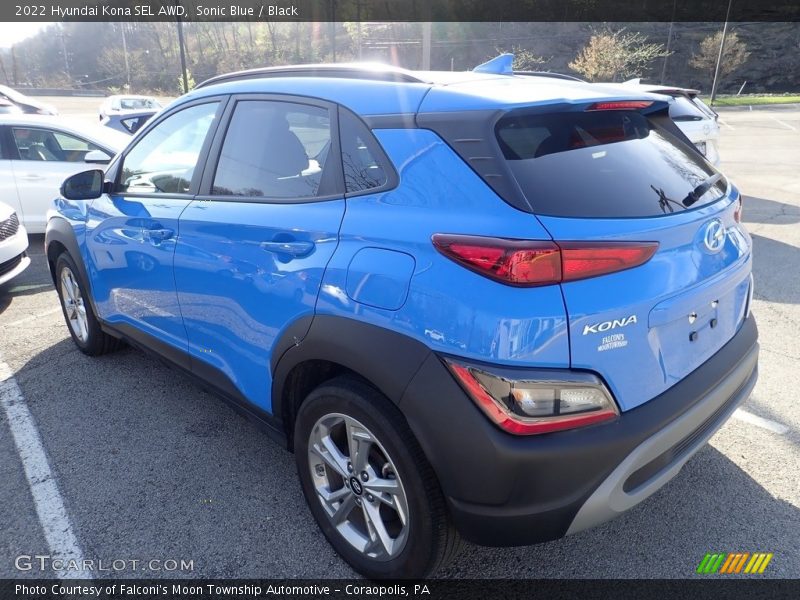 Sonic Blue / Black 2022 Hyundai Kona SEL AWD
