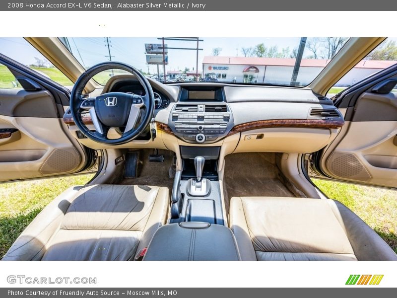 Alabaster Silver Metallic / Ivory 2008 Honda Accord EX-L V6 Sedan