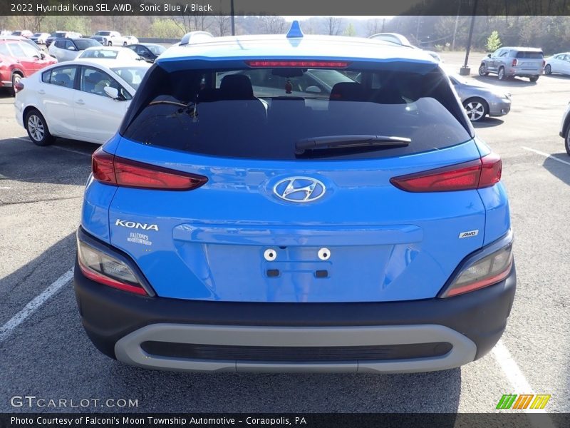 Sonic Blue / Black 2022 Hyundai Kona SEL AWD