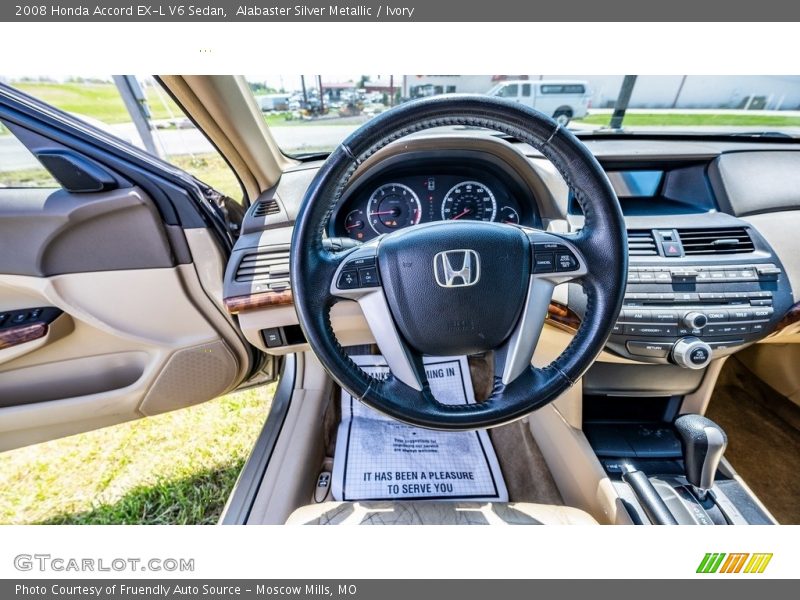 Alabaster Silver Metallic / Ivory 2008 Honda Accord EX-L V6 Sedan